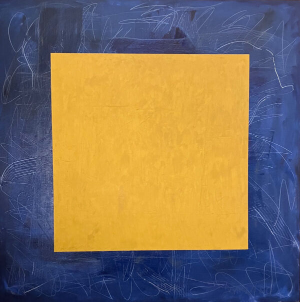Yellow Ochre on Blue