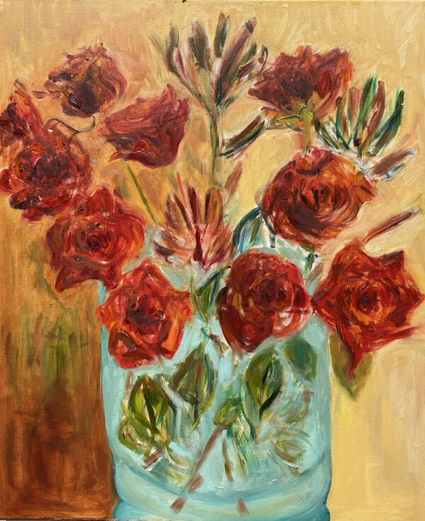 Flowers with Cream Background