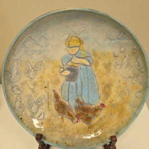 Girl with Chickens