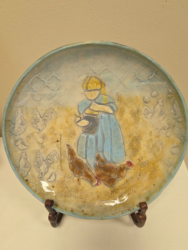 Girl with Chickens