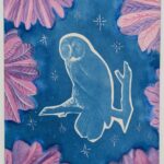Cyanotype print with Watercolor