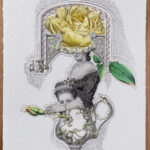 Reliquary 5 is a mixed media analog collage by NC artist Natalie Schorr.
